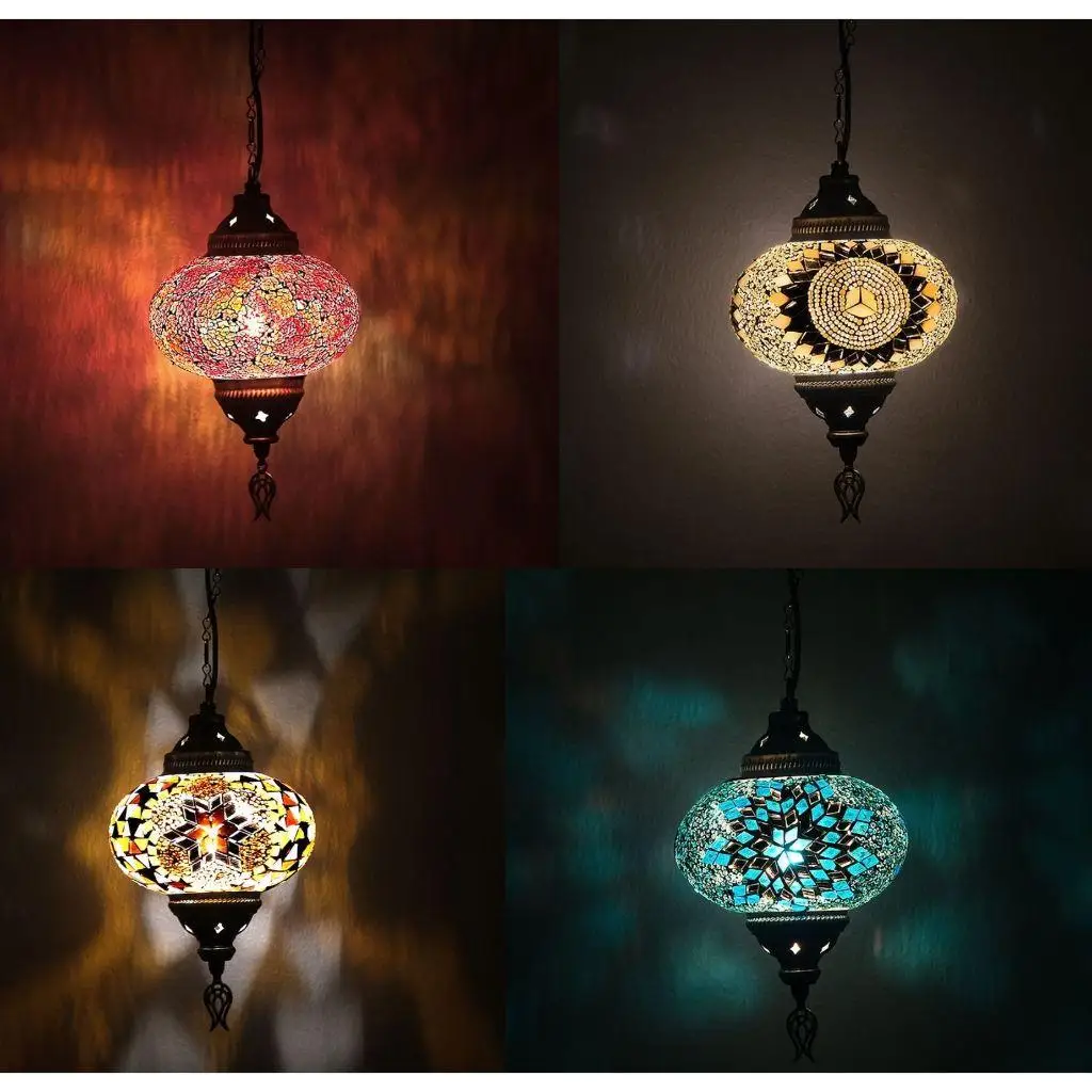 

Turkish Mosaic Lamp Authentic Lighting Antique Lamp Tiffany Ceiling Lamp Hanging Pendant Lamp Chandelier Color Mosaic Glass