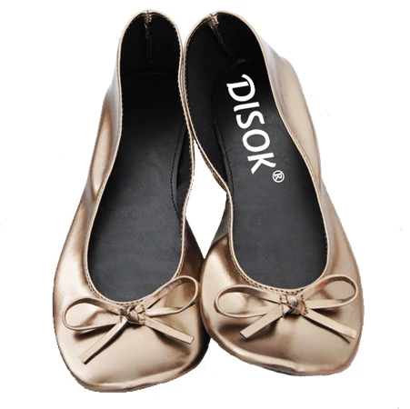 Lot 12 pairs folding ballet flats for weddings bronze Color in matching gift bag-wedding details and gifts