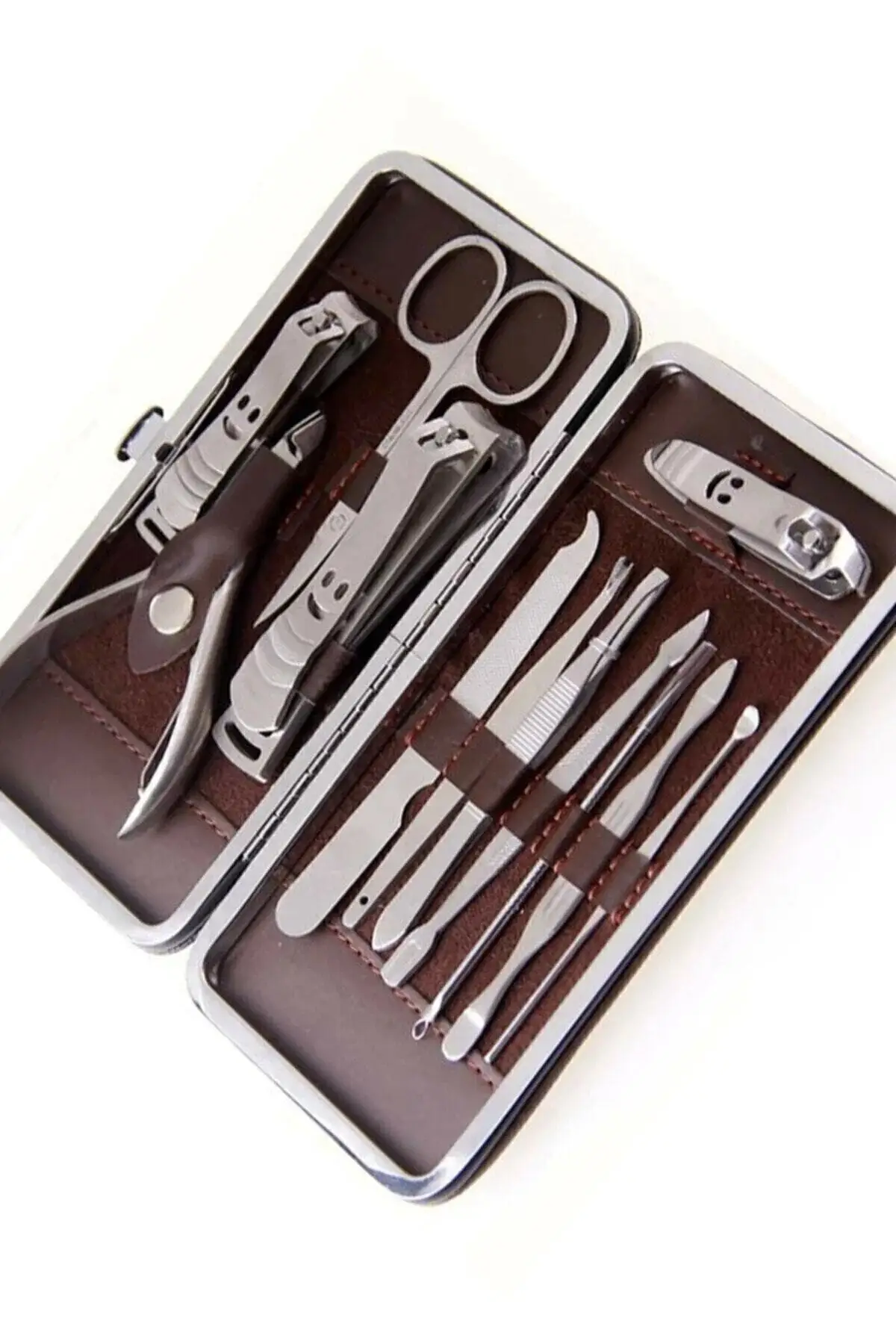 Professional Manicure Pedicure Set 13 Piece Special Bag Stainless Steel Hand Foot Care Set Nail Clipper Nail File Tweezers Scissors