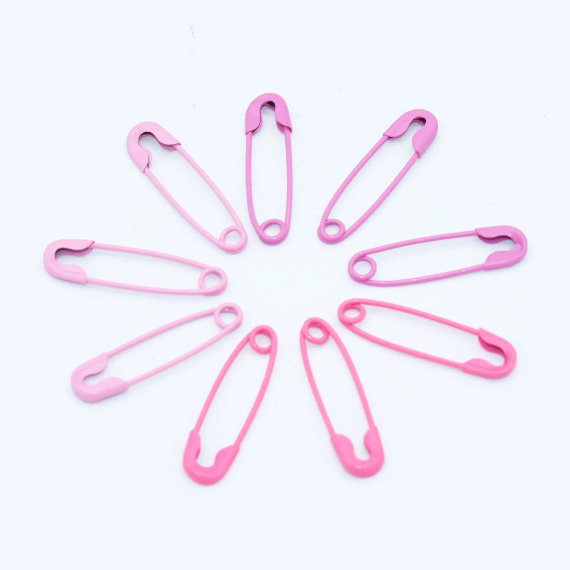 Small Safety Pins Pink Brooch Decorative Charms for Clothes Shawls Metal Clips Stitch Markers With Storage Box Sewing Making