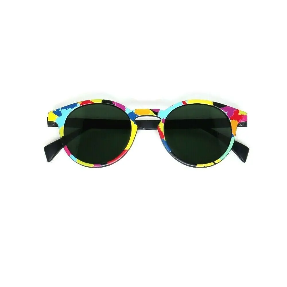 Womens Round Sunglasses for men Polarized Vintage 100% UV Protection Top Quality Lightweight Retro fashion sunglasses Black Grey