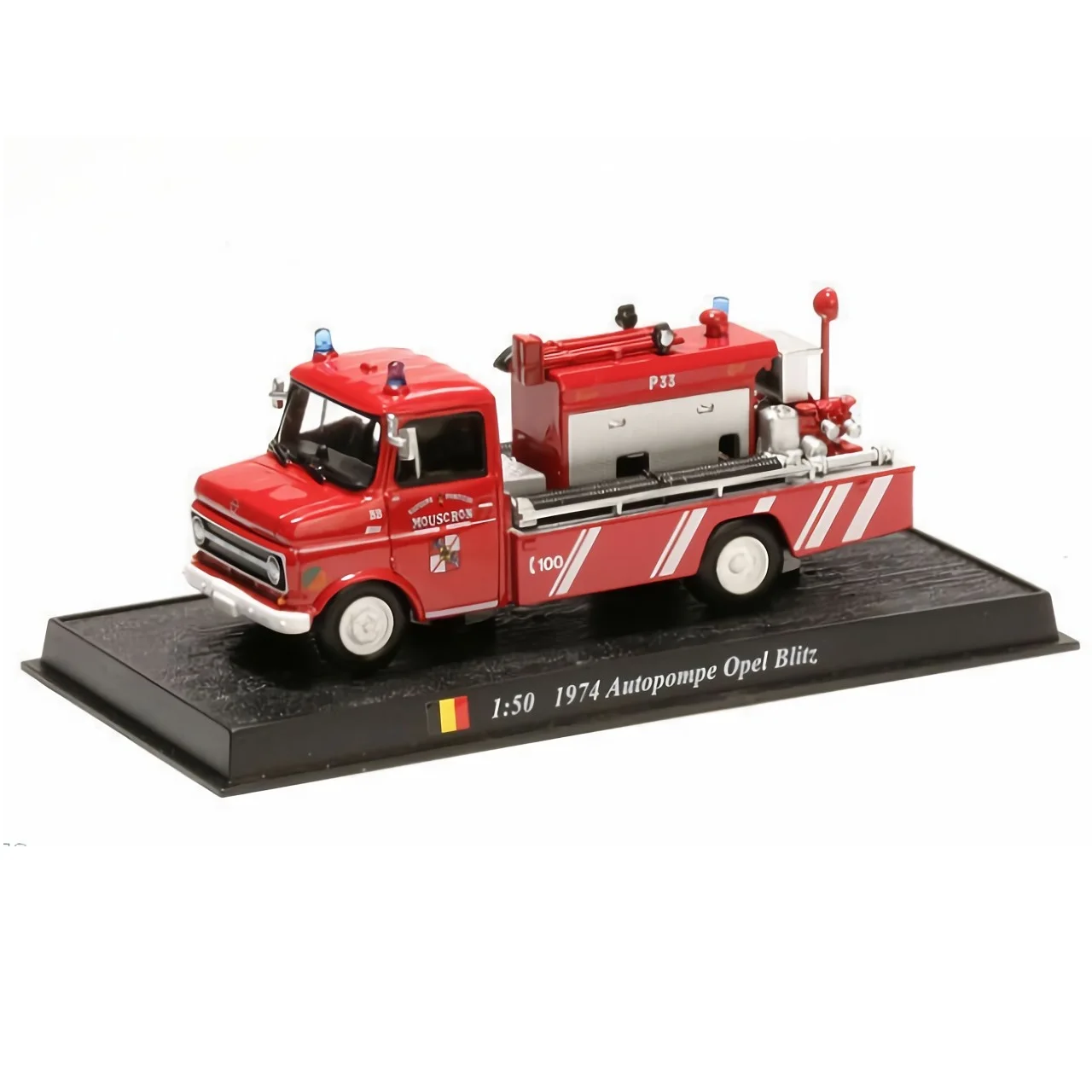 Del Prado, Autopompe Opel Blitz 1974, 1:50 Scale, Fire Truck Germany, Original Blister Packaging, Diecast Miniature