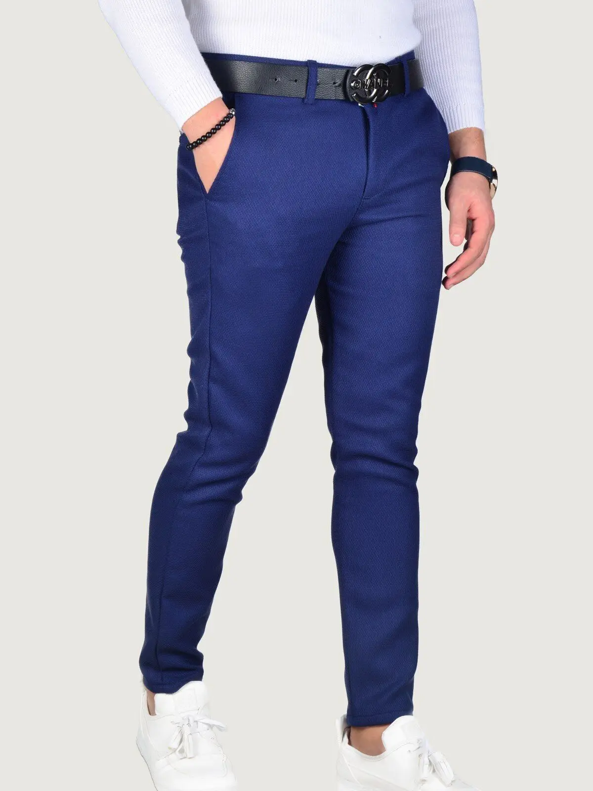 

Men's Clothing Overalls Pants Trousers Slim Fit Linen For Office & Work Flexible Comfortable Tight-Fitting Stylish Smart Casual