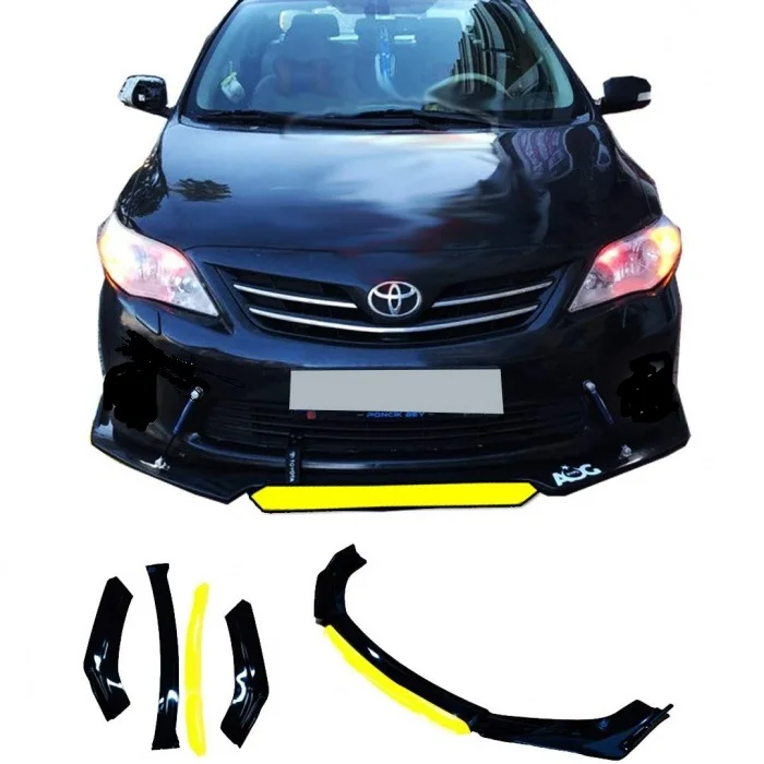 

Front Bumper Attachment For Toyota Corolla 2013-2020 Front Lip Diffuser Car Auto Accessory Car-styling 3 Pcs Body Kit Ornament