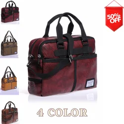 Laptop Travel Business Bag 100 Waterproof Faux Leather Men Women Soft Hand Luggage Bags Travel Shoulder Bag Male Female