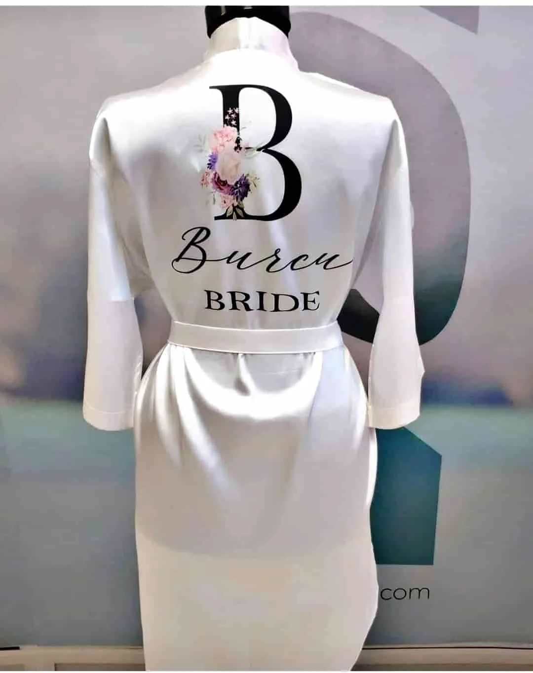 

Personalized Wedding Bride Bridesmaid Robe Dressing Gown Sexy Women Nightgown Short Sleepwear Casual Flower Kimono Geisha