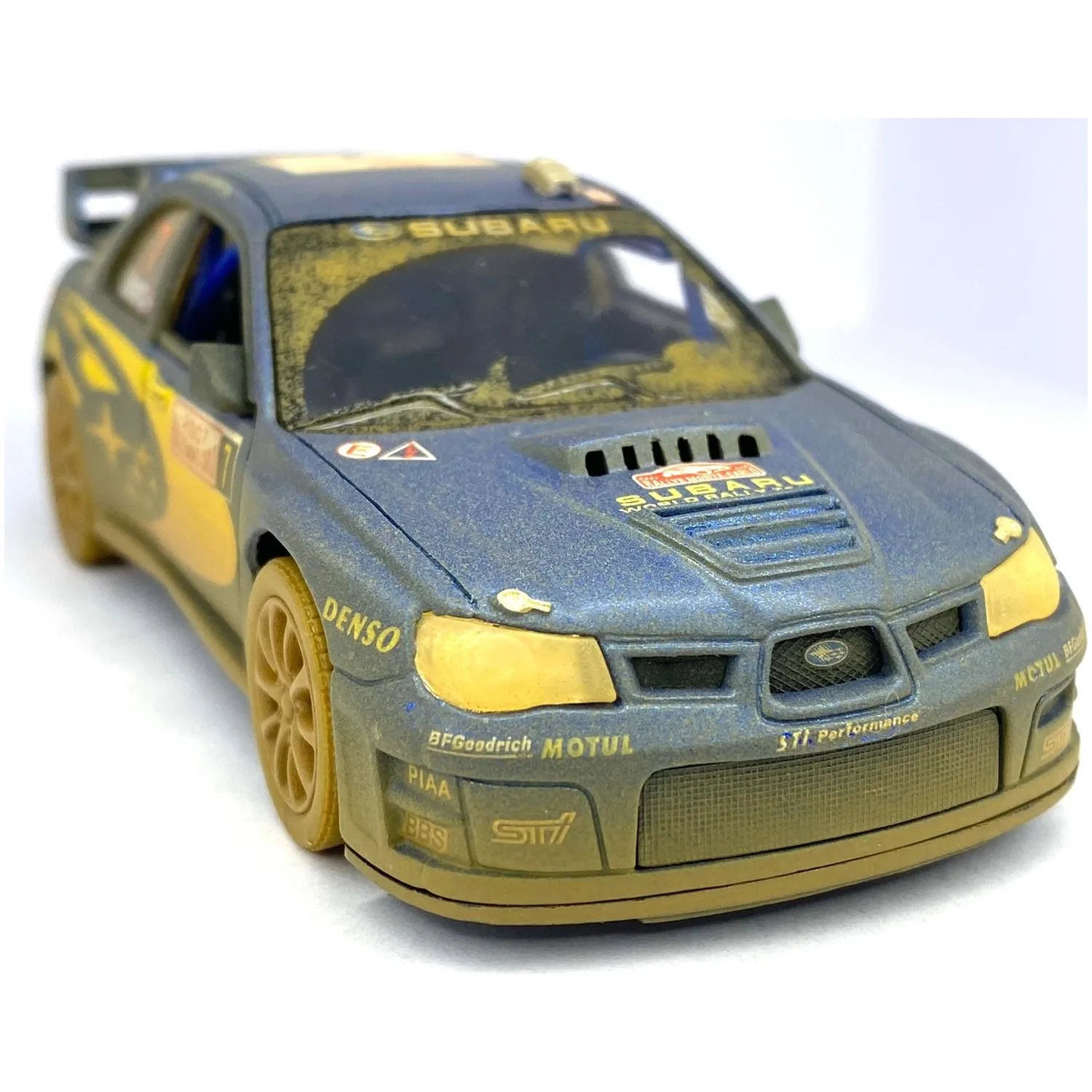 Subaru Impreza Wrc 2007 Muddy / Without - Check Drop 5inch 12cm Licensed Model Car, Die Cast Toy Car 1:36 Subaru Impreza Wrc toy