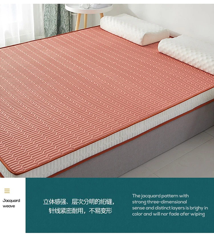 Thai Latex Sponge filling Mattress Floor Mat Foldable Slow Rebound Tatami Cover Bedspreads Thicken Twin King Queen Full Size