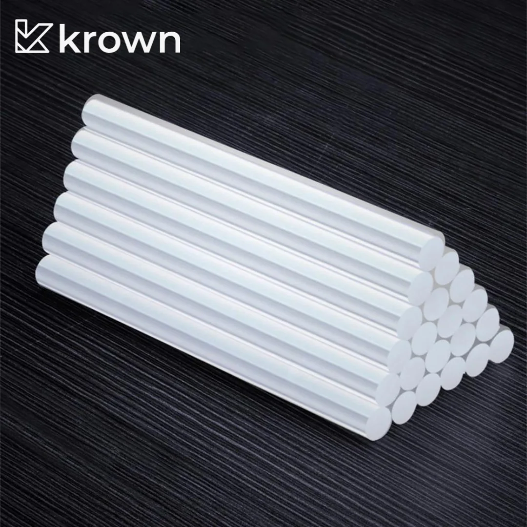 KROWN 10-11mm/7mm x 180mm Silicone Glue Sticks Strong Viscosity Translucent Hot Melt Hot Melt Sticker Stickers for Glue Gun DIY Industrial Home Repair