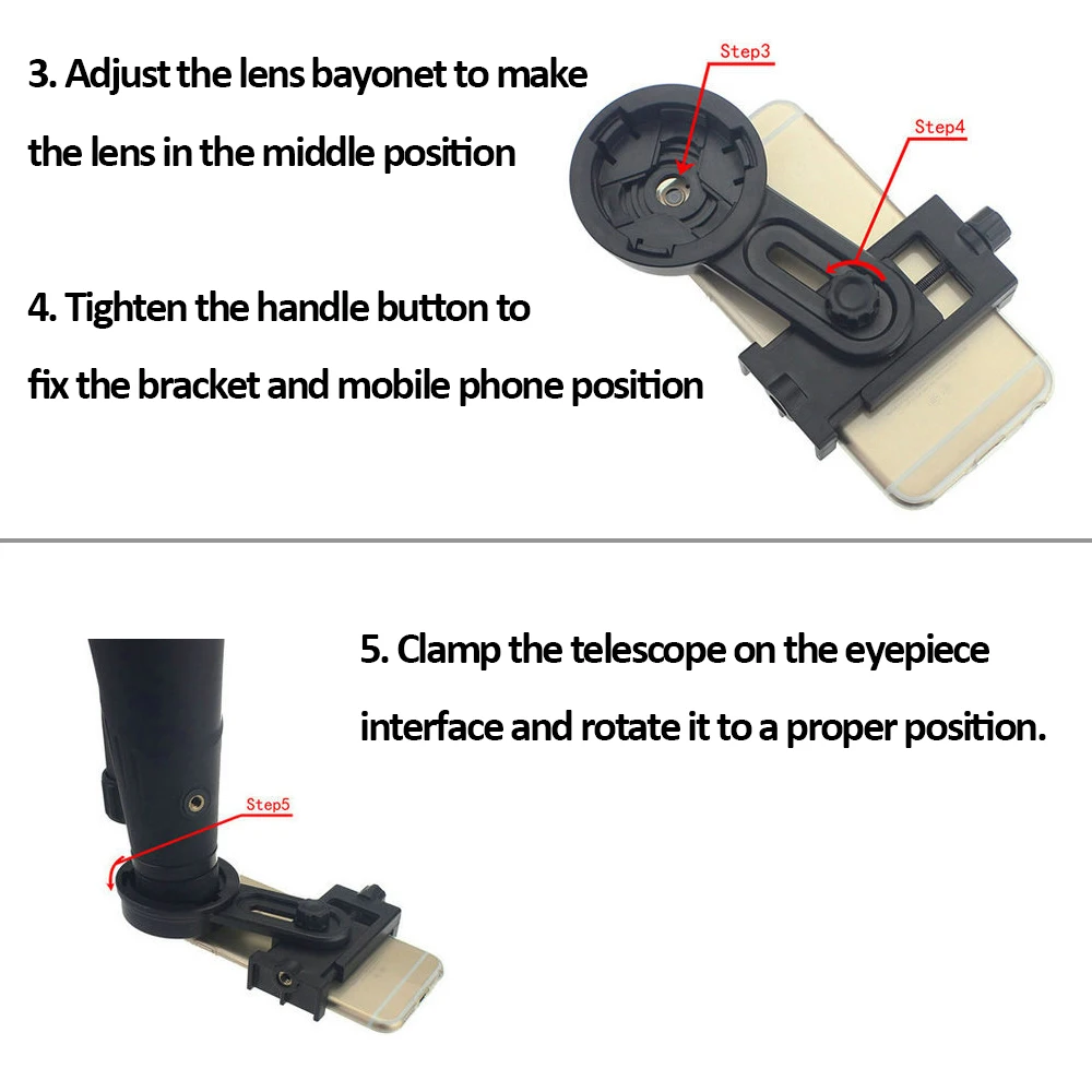 Универсальный адаптер для телескопа со смарт-телефоном адаптер для фотосъемки для астрономического телескопа микроскопа с окуляром 26,4-46,4 мм