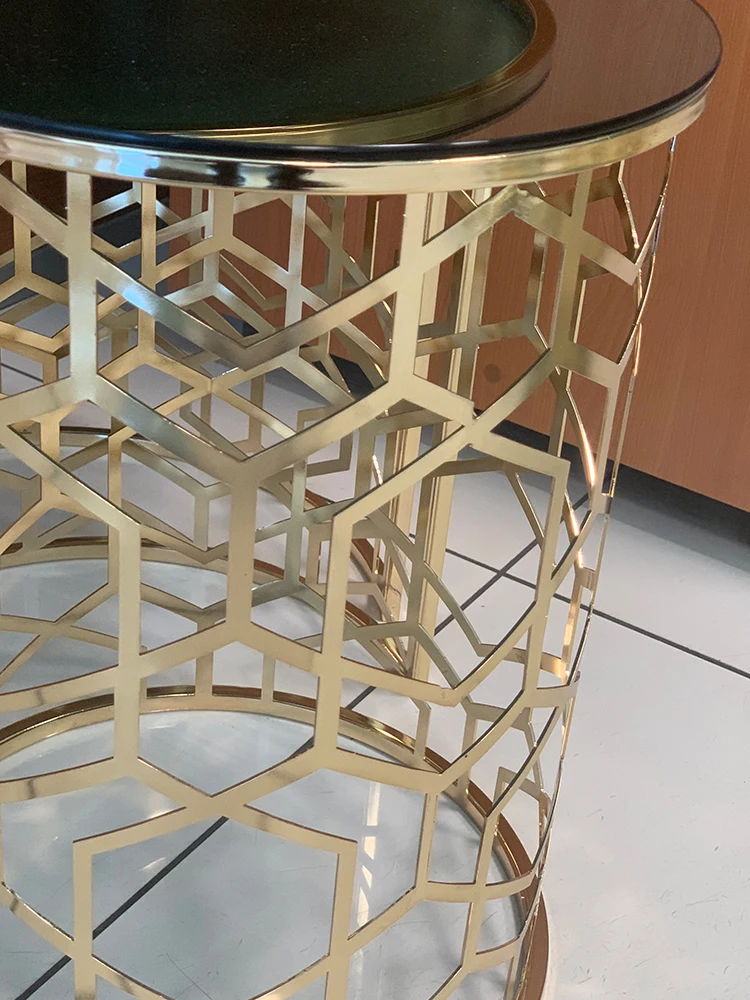 GOLD METAL LASER CUTTING COFFEE TABLE,3 PIECES TABLE,LASER CUT NESTING TABLE,FURNITURE,INTERIOR DESIGN,HOME GIFT,FURNITURE SET