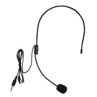 Mini Portable Head Microphone Lightweight Condenser 3.5mm Jack Handsfree Teacher Microphone for Teaching Tour Guide