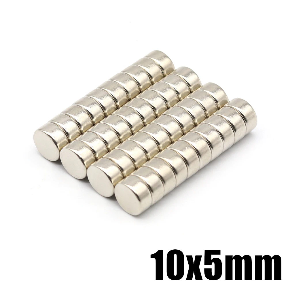 10/20/50/100Pcs 10x5 NdFeB Neodymium Magnet 10MMX5MM Super Powerful Small Round Permanent Disc Magnetic imanes 10*5