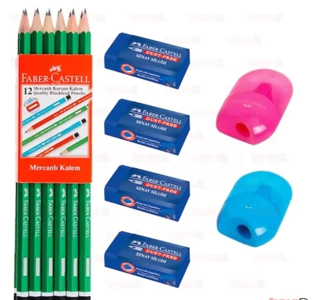 

FABER CASTELL 1 DZ PENCIL + 4 SİLGİ + 2 PEN SHAVED (Open) 439607980