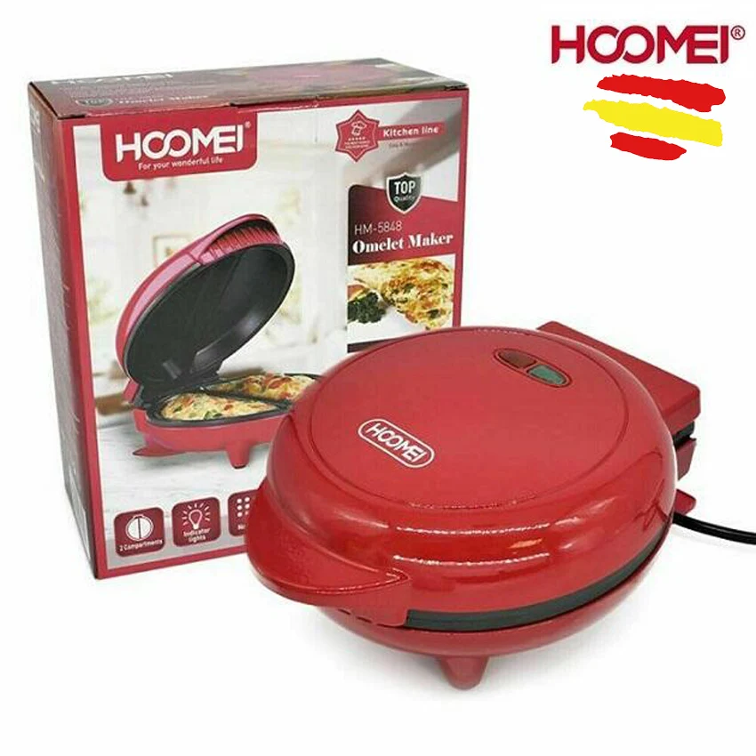 HOOMEI HM-5848 electric plate tortilla plate pancakes 750W non-stick surface easy to clean low consumption kitchen gift