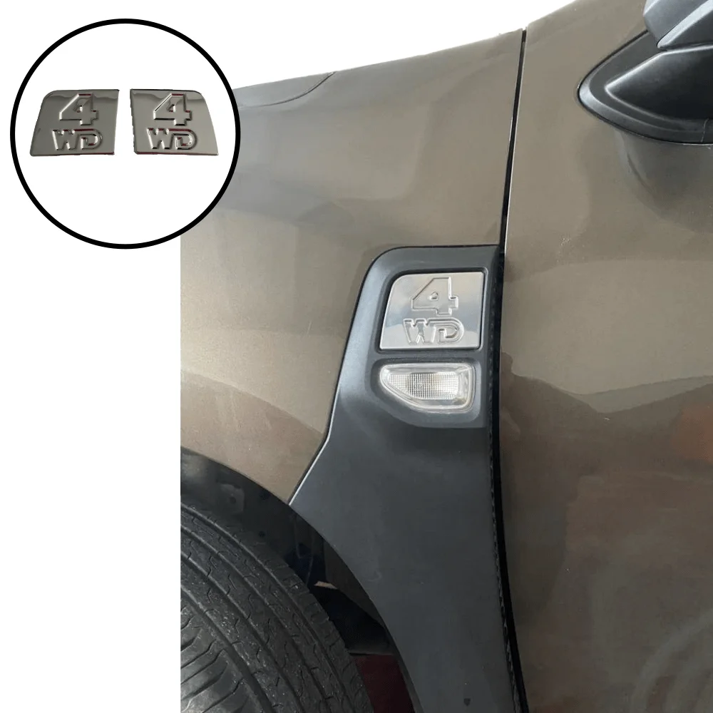 4 WD Badge for Dacia Duster Exterior Accessory Stainless Steel Fender Sticker for Renault Duster Off Road Accessory 2018-2023