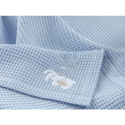 Englısh บ้าน Sleepy กระต่าย Appliqués Bebe Pike 80X110ซม.สีฟ้า