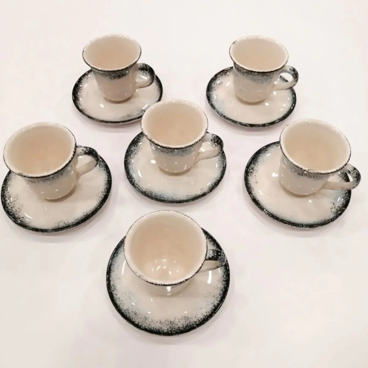 6 personality Beads Blue Ceramic Coffee cup Pad New Porcelain Ceramic Coffee Cup Espresso Turkish coffee Decorative Cup Se