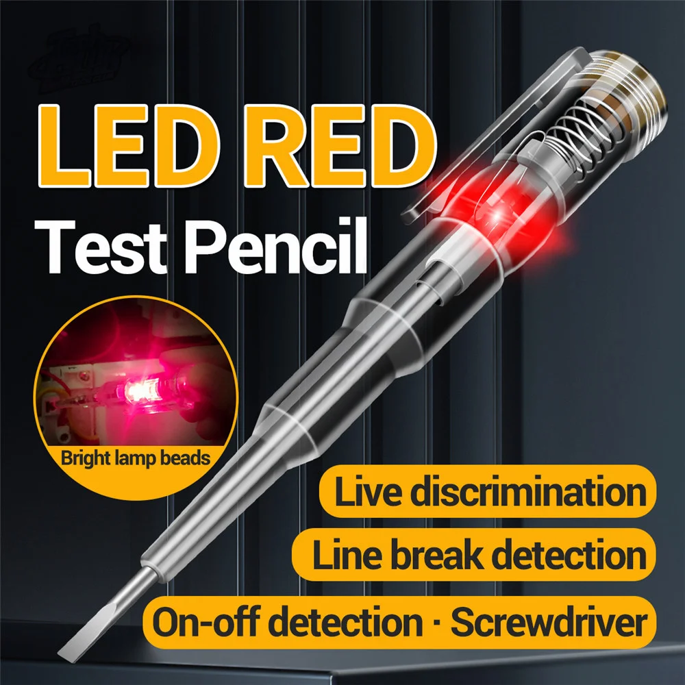 

B09/B12 70-250V Test Pencil Screwdriver Durable Insulation Electrician Home Tool Cross Slotted Screwdriver Tester