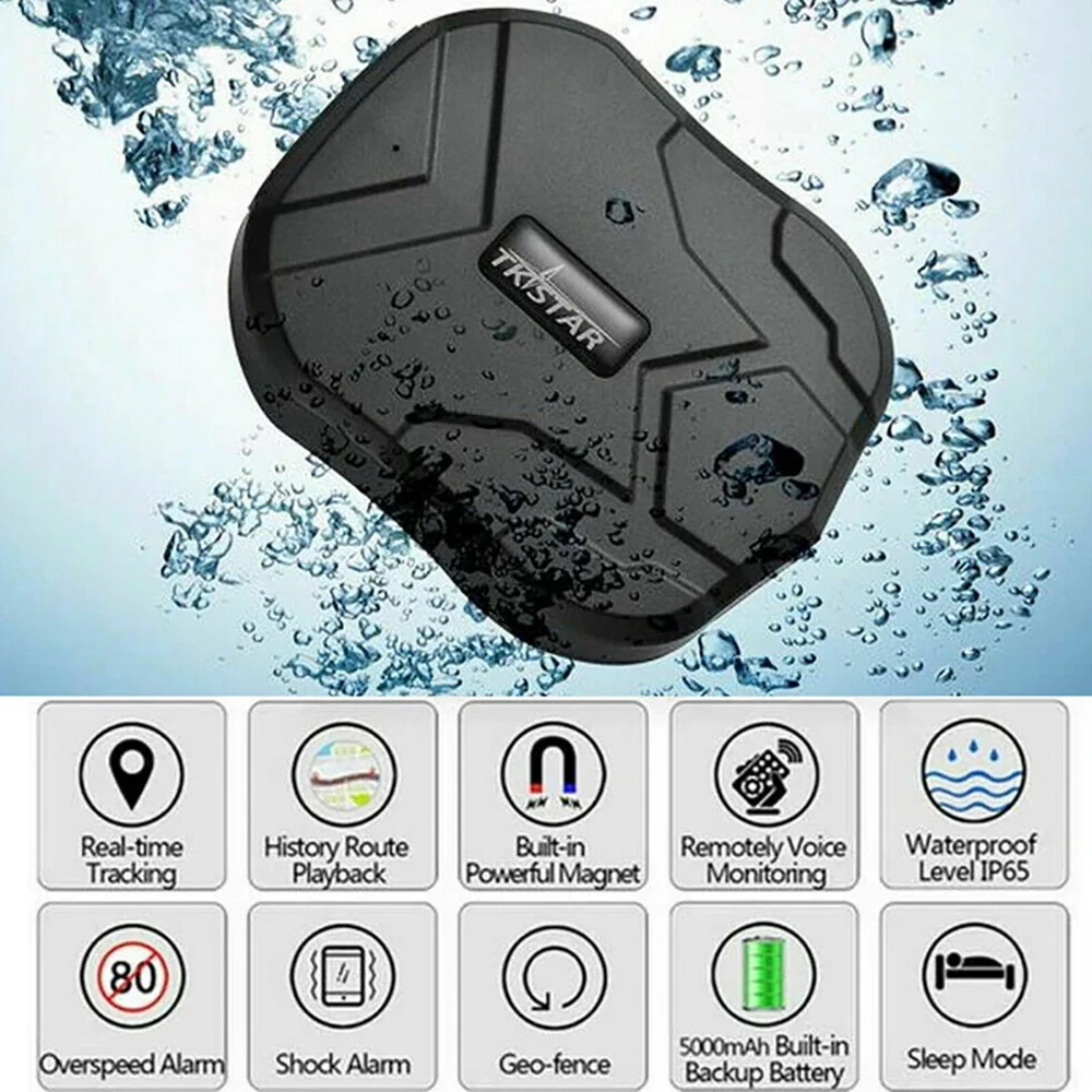 With Box TK905 Car Vehicle GPS GSM Magnet Hidden Spy Tracker waterproof Real Time Device 100g2280