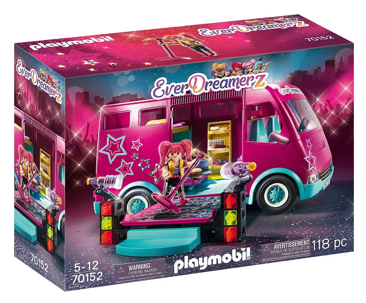 PLAYMOBIL® 70152 EVERDREAMERZ บัส ของเล่นเด็กผู้หญิง คุณภาพสูง พร้อมเสียงและกลไกคลิก ที่เหมาะกับเด็กทุกวัย