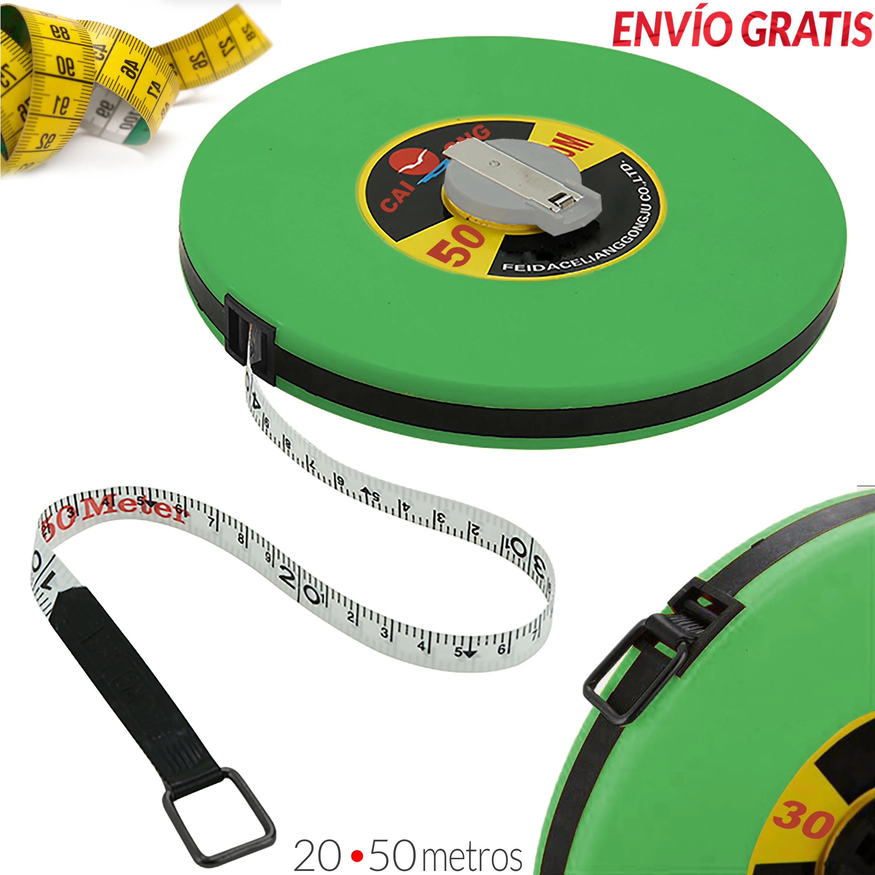 Professional measuring tape 20 30 50 meters fiberglass surveyor surveying MT Flexible tape and reel