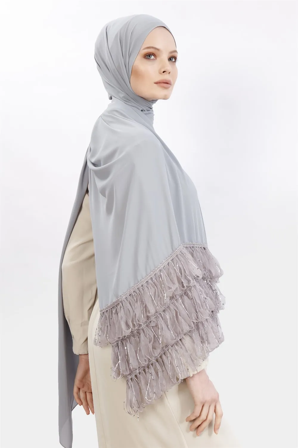

Hijab Turban Shawl Headscarf Female Head wraps Combed Cotton Muslim Clothing For Women Islamic Clothes accessory Abaya وشاح