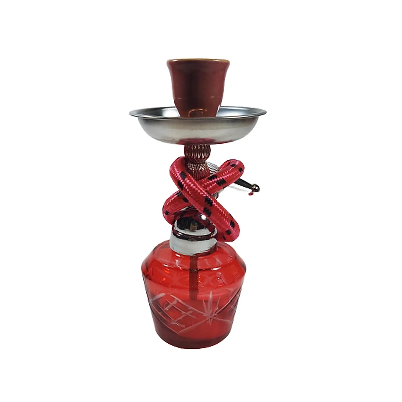 

Portable Chicha Glass Hookah Shisha Complete Set Water Pipe With Narguile Hose Bowl Small Hookah Accessories For Smoking 18 CM