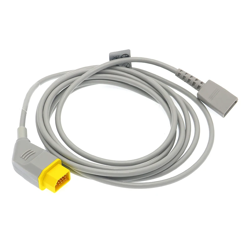 Free Shipping for Nihon Kohden 14Pin to Utah Transducer Adapter IBP Cable square 14J Din 2.0 4pin