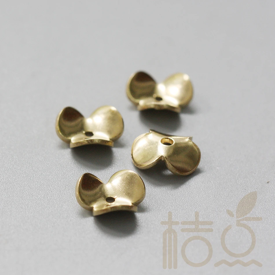 DIY Supply-Solid Brass Finding Flower Bead Cap - 9.4x3mm (4028C-F-181)