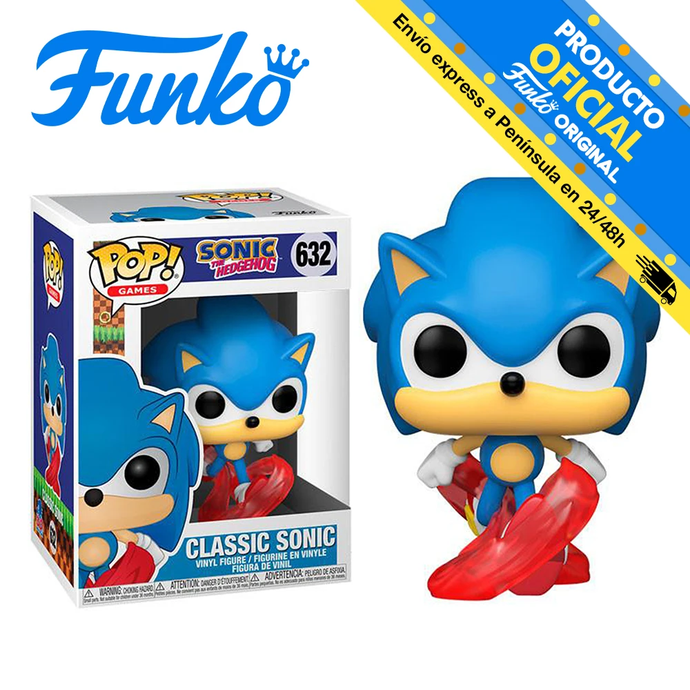 FUNKO POP! Sonic The Hedgehog - Sonic Classic reference 51964, toys for boys and girls, original gifts, collector, figures, dolls, shop, with box, new, man, woman, official license