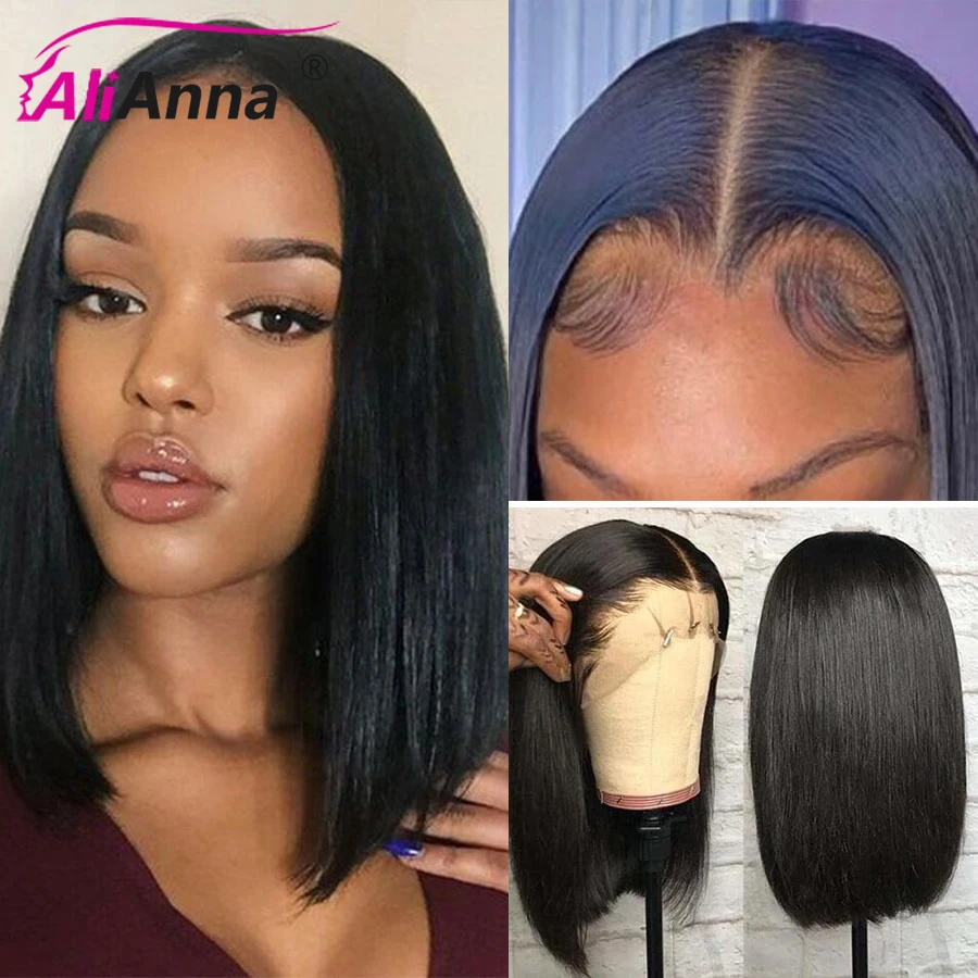 

Straight Bob Wig Pixie Cut Wig Human Hair Short Bob Wig Lace Front Human Hair Wigs Pre-Plucked Brazilian Hair Wigs For Women