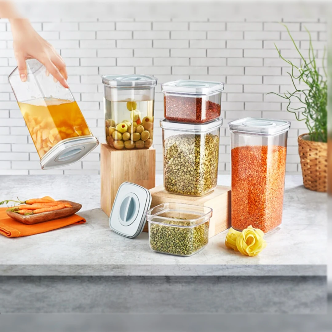 Food Storage 3 Pcs Container Kitchen Accessory Refrigerator Legumes Grain Pasta Seasoning Storage Box Transparent Ziplock Fresh