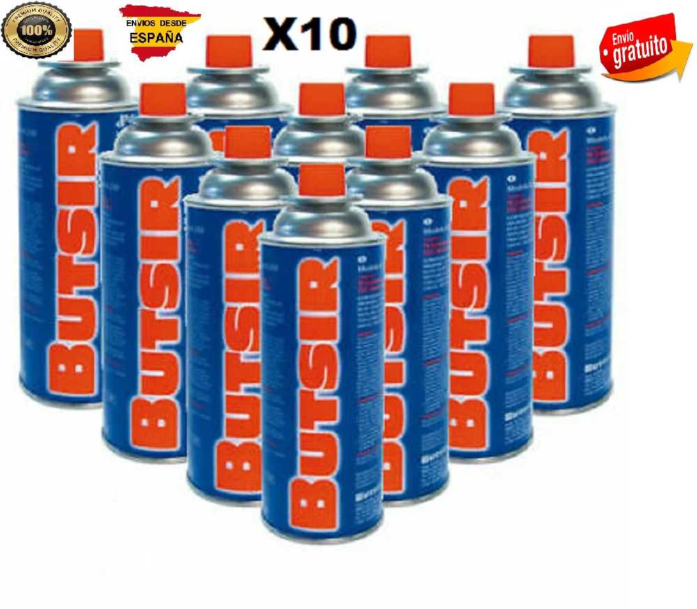 Butsir, Pack 10 und Cartucho B-250, Gas butano de 227Gr, bombona quemadores, sopletes y Otras cocinas del Mercado,
