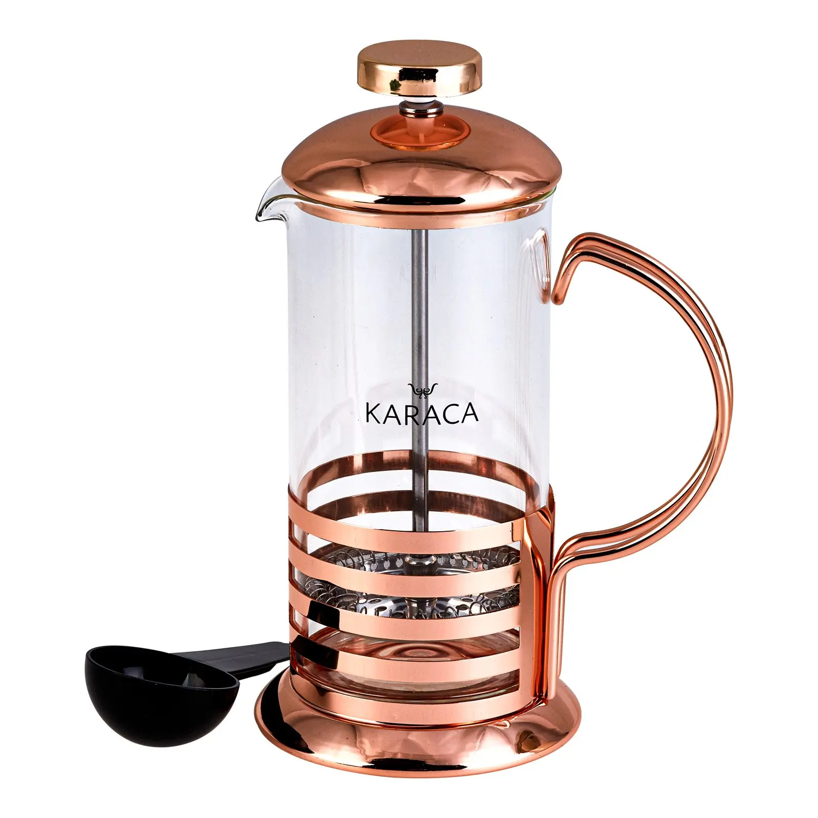 Karaca French Press Coffee/Tea Brewer Coffee Pot Coffee Maker Kettle 350ML Stainless Steel Glass Thermos For Coffee Drinkware