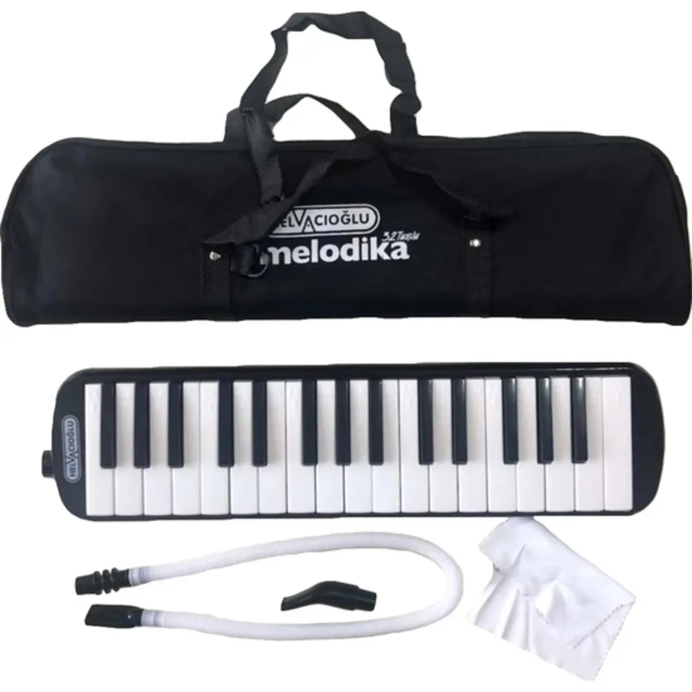 32 Keys (32K) Melodica + Carrying Case + Hose Instrument Organ Piano Wind Musical Education Instrument with Melodica Keyboard