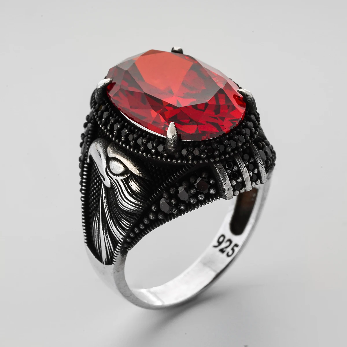 eagle-high-quality-925-sterling-silver-rings-zircon-stone-for-men-women-jewelry-fashion-vintage-gift-turkish-style-rings-onyx