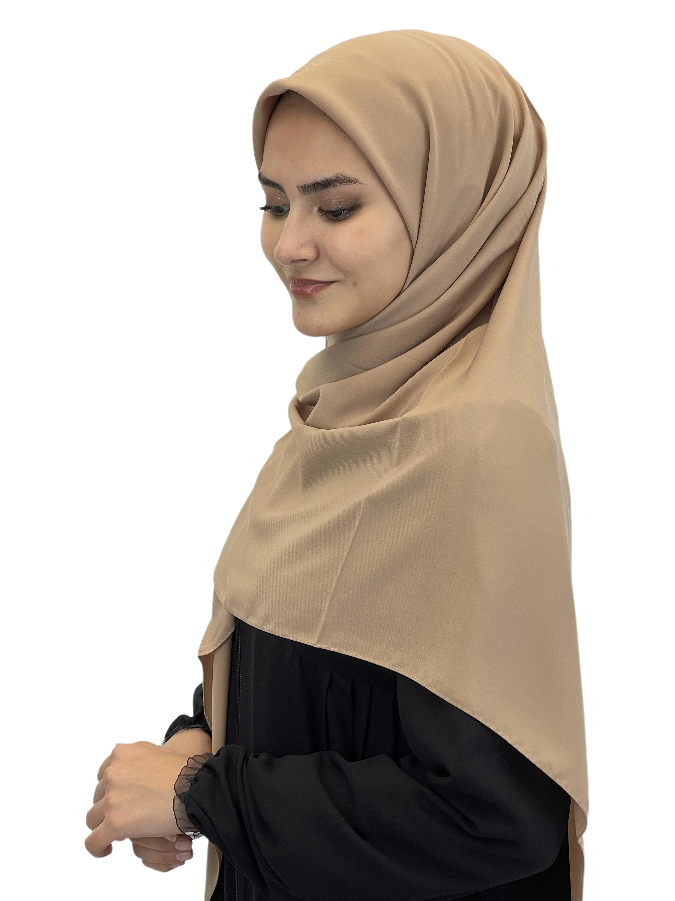 Luxury Medine Silk Hijab, Headscarf for Women, Wrinkle-Free and Soft Scarf, Specially Made for Muslim , On Sale