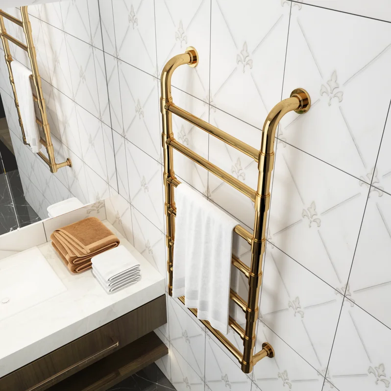 Elektrische Warme Handdoek Rails Met Goud Kleur Verborgen Draad