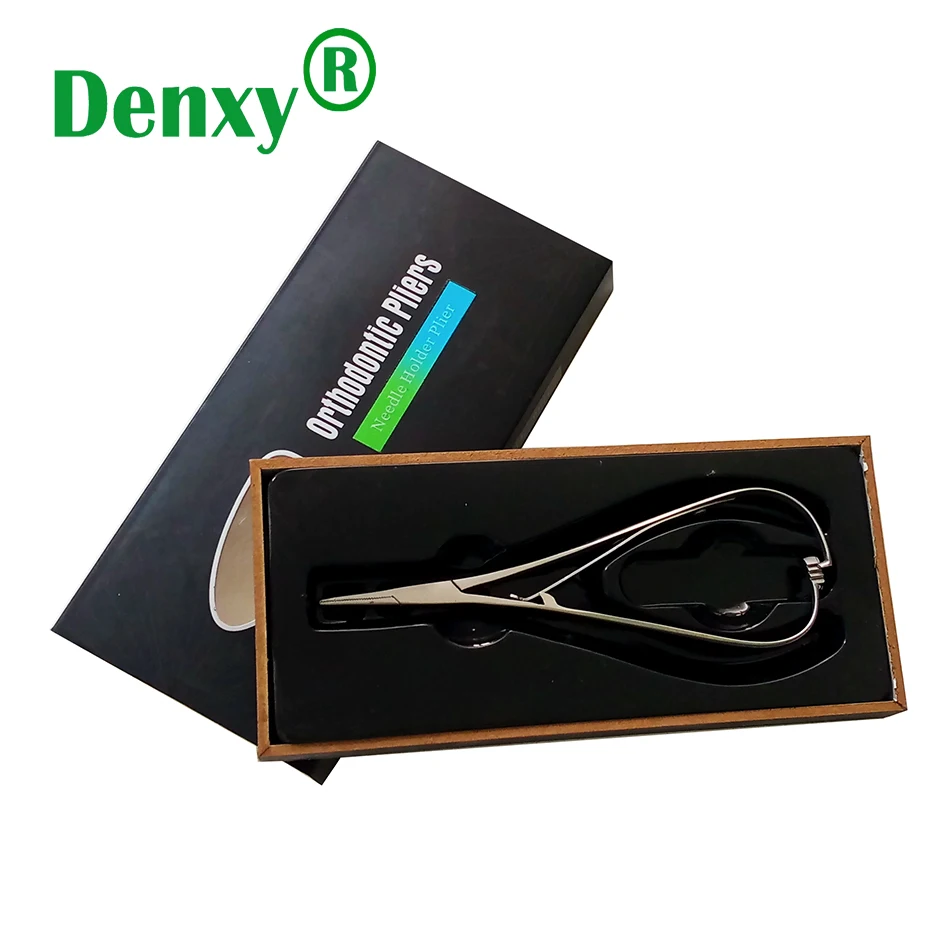 Denxy 1pc High Quality Dental Orthodontic Pliers Needle Holding Plier Clamp the Suture Needle Forceps