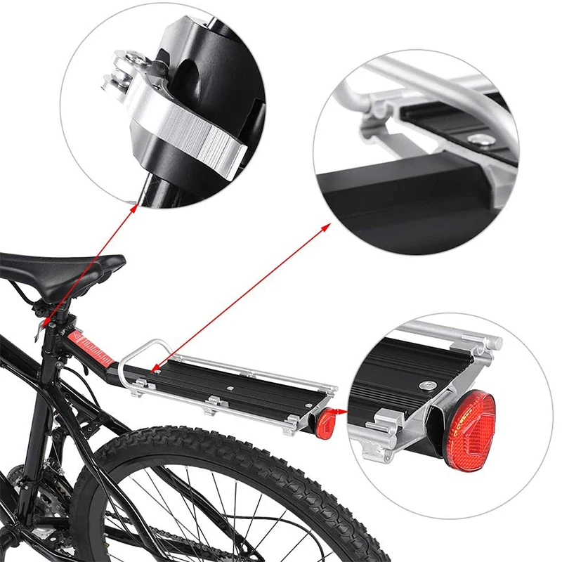 Bicycle Luggage Carrier 30KG Mountain Bike Cargo Rack MTB Rear Shelf Cycling Seatpost Bag Holder Stand