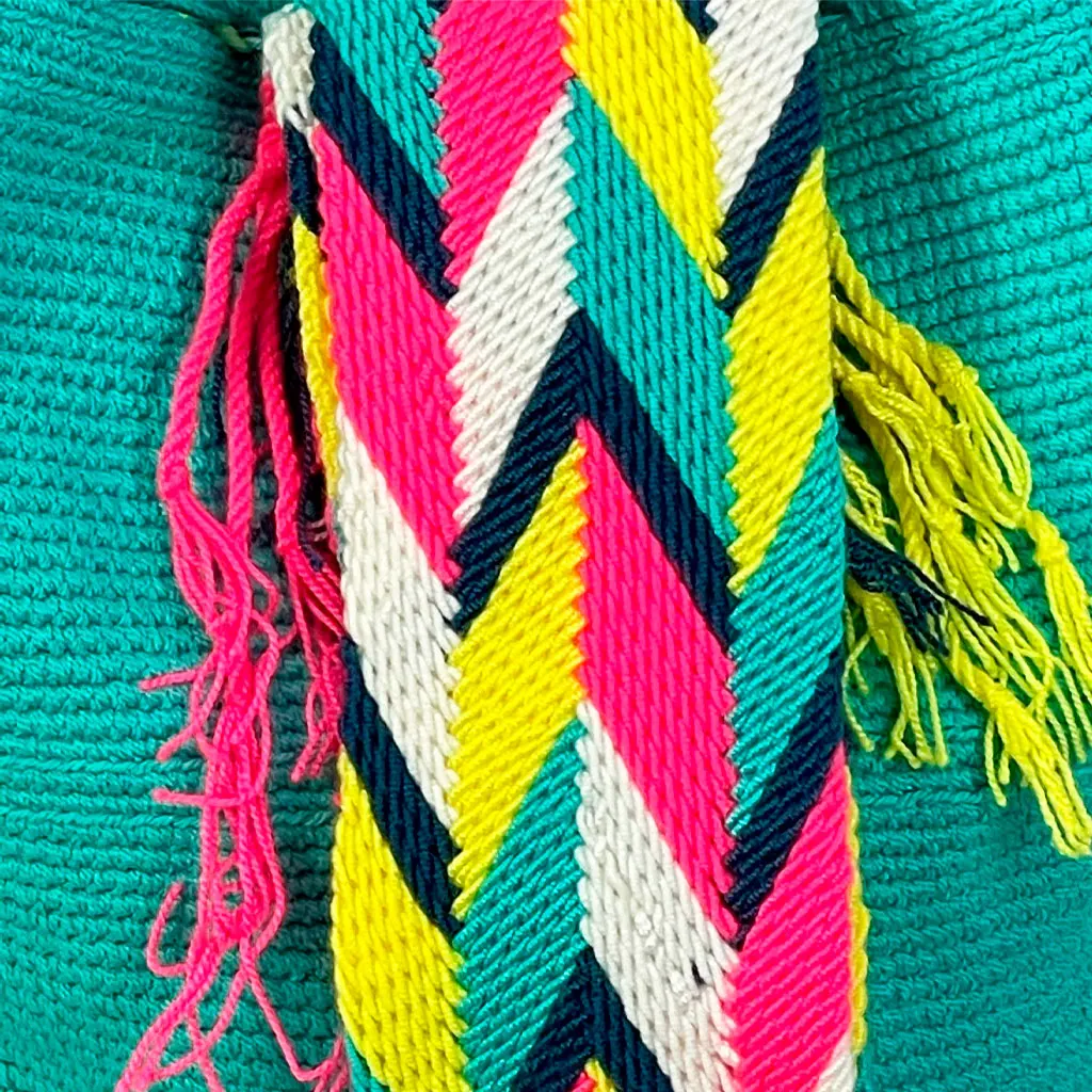 GORETT-Sac Wayuu 100% fait à la main, original de Colombie, SR 100% style indien traditionnel, fabriqué à partir de coton de Colombie.