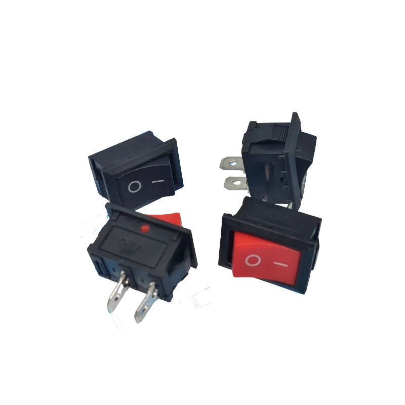 ZJSHUYI KCD1-101 Single Pole Boat Rocker Power Switch Red 2 Feet 2 Gear Electronic Scale Iron Feet