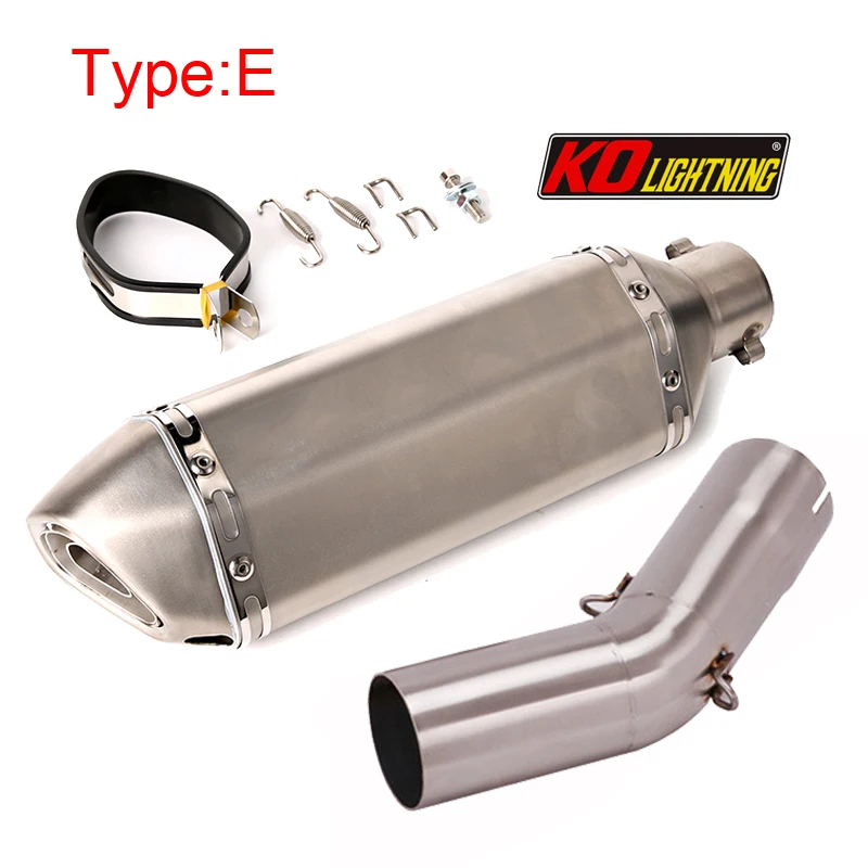 Exhaust System For BMW C650GT 2016-2020 Motorcycle Exhaust Muffler Pipe Slip On 51mm Middle Link Connect Tips Stainless Steel