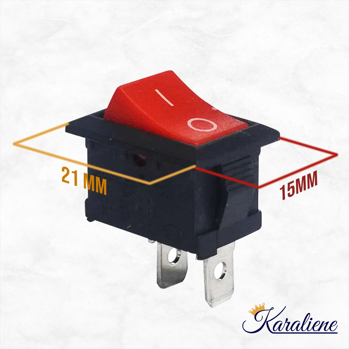 2pcs KCD1-104 ON-OFF Rocker Switch 4 Pins 15*21mm 6A 250VAC/10A 125VAC