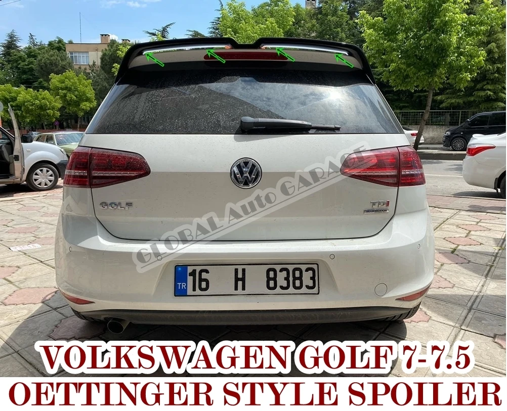 Oettinger RS Spoiler For Volkswagen Golf 7 2012 2013 2014 2015 2016 2017 2018 2019 2020 Wing Car Antenna Spoilers Aileron Auto