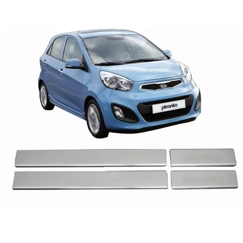 Car Door Sill Protector for Chrome Door Sill Protector Kia Picanto HB 2011-2021