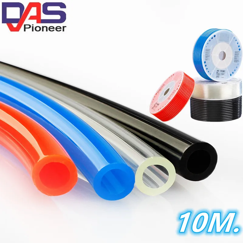 10 Meter Tube Pipe PU Hoses 12mm 14mm 16mm For Compressor Polyurethane Tubing 8x5mm 6x4 12x8