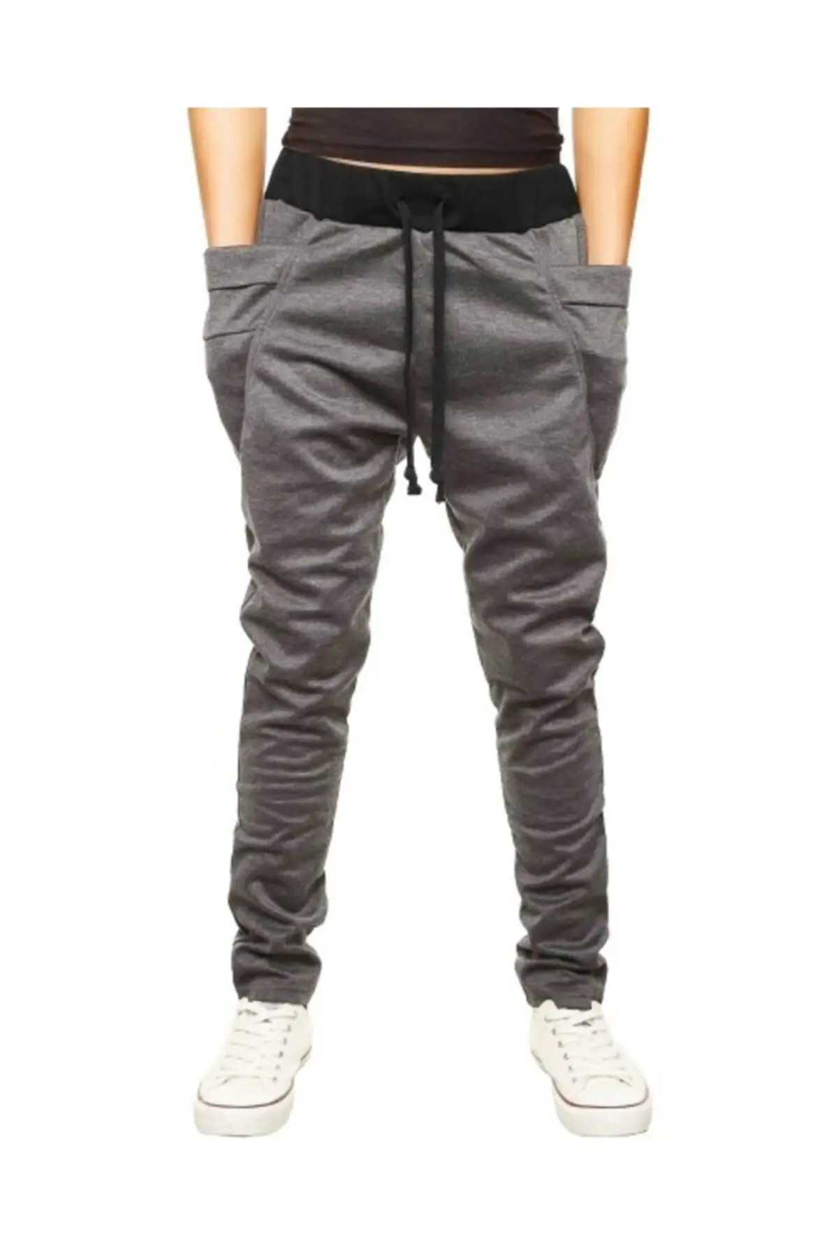 Men's Gray Tracksuit Underpants Fitness Comfortable Six