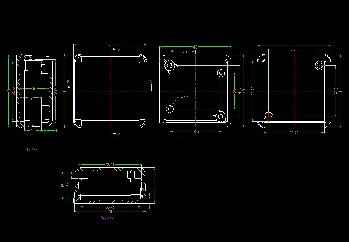 DIY Electronic Project Box Plastic Circuit Board Enclosure PCB Design Housing ABS Junction Box Instrument Case 41*41*20mm